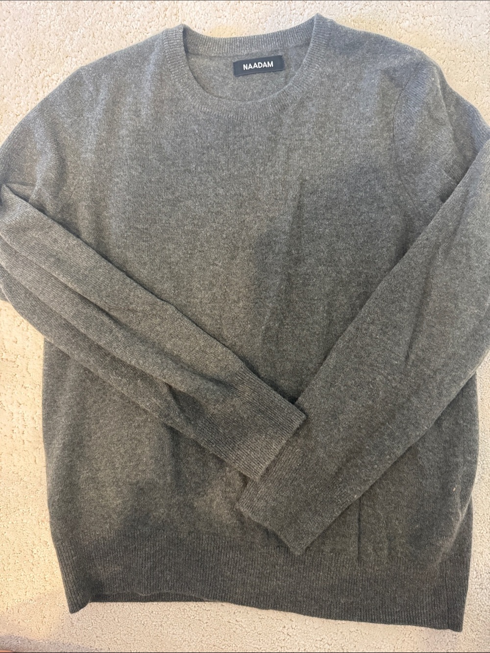 Naadam Olive green Crewneck Cashmere Sweater - Women medium - Picture 3 of 8